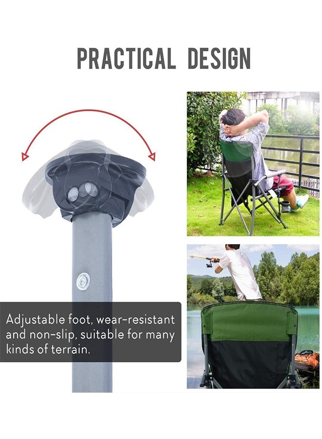 Beauenty Outdoor Portable Camping Chair, Lightweight Folding Camping Chair, Heavy Duty Support 145KG, High Back Padded Lawn Chair with Arm Rest Cup Holder and Portable Carrying Bag ﻿ (green) - Image 5
